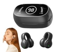 Acerca de las orejeras, auriculares de clip para los oídos | Auriculares de gimnasia | Auriculares inalámbricos reales, auriculares ligeros con estuche de carga, comodidad durante todo el día