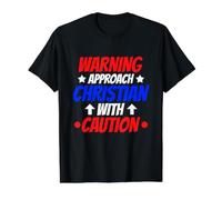 Acercarse a Cristiano con precaución Nombre Cristiano Personalizado Camiseta gráfica económica, Hombre, Negro, S