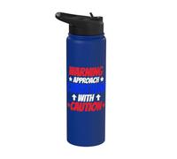 Acercarse a cristiano con precaución Nombre cristiano personalizado Stainless Steel Insulated Water Bottle