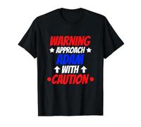 Acércate a Adam con precaución Nombre Personalizado de Adán Camiseta gráfica económica, Hombre, Negro, XL