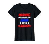 Acércate a Adam con precaución Nombre Personalizado de Adán Camiseta gráfica económica, Mujer, Negro, M