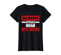 Acércate a Noé con precaución Funny Noah Name Camiseta gráfica económica, Mujer, Negro, XL