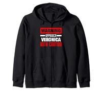 Acércate a Verónica con precaución Funny Veronica Name Sudadera con Capucha