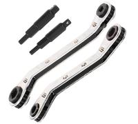 Acero al Carbono Llave de Carraca de Doble Cabeza, para Aire Acondicionado | Llave Dinamométrica Aire Acondicionado, de Llaves Fijas con Carraca, Herramientas para Aire Acondicionado, Color Aleatorio