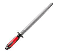 Acero de afilar grueso con mango 2K, color rojo y negro, 30 cm, ovalado, 73173300-63