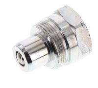 Acero DN 10 Tapón de acoplamiento hidráulico 3/8 pulgadas rosca hembra NPT ISO 14540 D 19 mm