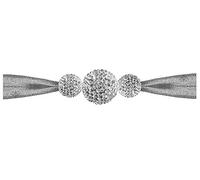 Acero Emi Jay diadema gris con 3 perlas con diamantes de imitación de diamante
