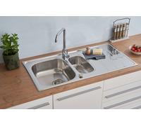 Acero Inox Fregadero Integrado Fregadero Cocina Lavabo 100 X 50CM respekta Miami