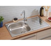 Acero Inox Fregadero Integrado Fregadero Cocina Lavabo 86 X 50CM respekta Dallas