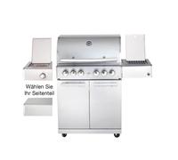Acero Inox. Parrilla de Gas Modular-Top-Line-All ' Grill ' Chef "L" - 4 Quemador