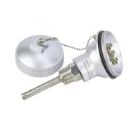 Acero inoxidable -200~420 mm RTD PT100 Sonda del sensor de temperatura Cabeza terminal termopar rosca 1/2(200mm)