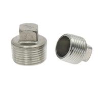 Acero inoxidable 304 1/4 "3/8" 1/2 "3/4" 1 "1-1/4 'BSP conector de tubería de rosca macho conector de cabeza cuadrada SS304(1-1/2")