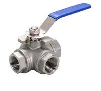 Acero Inoxidable 304 1/4 "3/8" 1/2 "3/4" 1 "BSP Hembra Puerto Completo T/L-puerto Adaptador De Conector De Válvula De Bola De 3 Vías For Agua Aceite Aire Gas, 1 Pieza ( Size : 3/8" , Color : T-type )