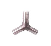 Acero inoxidable 304 6-25 mm púas iguales 3 vías conector de manguera tipo Y SS304 tubería de agua pagoda empalme (6 mm)