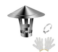 acero inoxidable 304 Chimenea tapantilluvia, 3.1" 3.5" 4.7" Cónico cubierta de chimenea, plateado ajustable sombreretes de chimenea, Estufa Cubierta superior para exterior techo chimenea conducto Ve