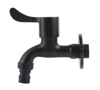 Acero Inoxidable 304 Estilo Europeo Negro Montaje en Pared Grifo Jardín Agua Grifo para Baño (01)