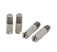 Acero inoxidable 304 M2 .5 M3 M4 M5 M6 M8 M10 Rosca externa Pasador cilíndrico de posicionamiento Tornillo pasador ranurado(M5 5pcs,12mm)