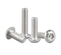 Acero inoxidable 304 M2 M3 M4 M5 M6 M8 M10 botón Torx de seis lóbulos cabeza redonda con pasador tornillo de seguridad antirrobo a prueba de manipulaciones(25mm,M3 (50pcs))