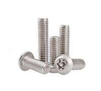 Acero inoxidable 304 M2 M3 M4 M5 M6 M8 M10 botón Torx de seis lóbulos cabeza redonda con pasador tornillo de seguridad antirrobo a prueba de manipulaciones(25mm,M5 (10pcs))