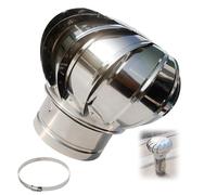 acero inoxidable 304 Non Power techo Ventilator, Rotat Spherical Superior sombrerete de chimenea para exterior, tapantilluvia de techo para conducto de chimenea, cubierta de chimenea Protector Sombr