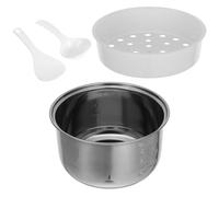 Acero Inoxidable 304 Olla Interior 3l, para Arrocera Plata | Repuesto, para Arroz y Sopa, Uso de Sustitución, Acabado Fino, Diseño Creativo, Multipropósito