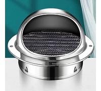 acero inoxidable 304 redondo sombrerete de chimenea,Exterior Pared Aire salida Range Hood tubo de escape Chimenea tapantilluvia,tubo lluvia cubierta Protector tapa,Windshield Duct ventilación tapa (