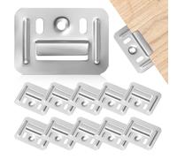 Acero Inoxidable Abrazadera Integrado 100 Piezas | Fijación Oculta, Cabeza Avellanada y Base Ensanchada, Plata, para Paneles de Bambú y Tableros Decorativos
