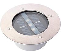 Acero Inoxidable al Aire Libre a Prueba de Intemperie Energía Solar LED en Suelo Lámpara Cubierta Enterrada Ladrillo Luces Camino Jardín Bajo Patio Paisaje Decoración (2 Unidades, Blanco Cálido)