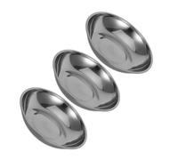 Acero Inoxidable Bandeja de Báscula de Cocina Redonda 3 Piezas | Superficie Lisa y Pulida, Limpieza Rápida, Uso en Cocina Profesional y Control de Peso