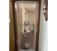 Acero Inoxidable Barrera para Mascotas antisaltos, Barrera para bebés con Cierre de Seguridad para salón, Cocina o escaleras, para el hogar o la Oficina(54x90in(137x229cm))