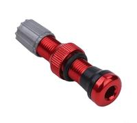 Acero inoxidable Bicicleta Tubeless Válvula Vástago 40mm Para Llantas De Bicicleta De Carretera Y Montaña, Negro (Rojo)