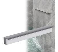 Acero Inoxidable Boca De Desagüe Tipo Cascada 16/20/24/32/35/39/47/59 Pulgadas De Ancho, Salida Para Fuente De Piscina Para Patios Jardines Villas Hoteles Estanques(Silver,60cm)