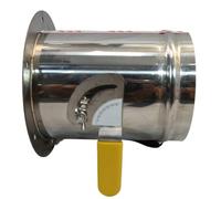 Acero Inoxidable Brida Única Válvula De Control De Volumen De Aire Diámetro 51 Mm-300 Mm Válvula De Tubo Redondo Válvula De Aire Con Manija Manual Interruptor De Compuerta De Ventilación(125mm)