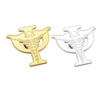Acero Inoxidable Broche de Psicología 2 Piezas | Diseño Simbólico, Acabado que Conserva el Brillo, Accesorio Versátil para Psicólogos, Enfermeras y Atuendos