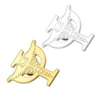 Acero Inoxidable Broche de Psicología 2 Piezas para Psicólogos | Diseño de Símbolo Psicológico, Acabado que Mantiene el Brillo, para Ropa Casual y Atuendo Profesional