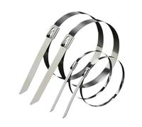 Acero inoxidable Cable Bridas 100 bridas de acero inoxidable for cercas, multiusos, autoblocantes, metal, 4,6/7,9/10/12 mm largo(12mm,1200mm)