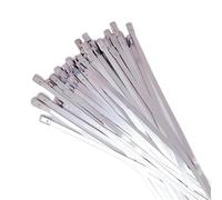 Acero inoxidable Cable Bridas Bridas metálicas de acero inoxidable 12 mm for escape, con revestimiento metal y cierre cremallera, multifuncionales(12x1200mm)