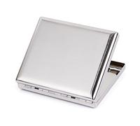Acero inoxidable cepillado metal Soporte de Pitillera Caja para 20 cigarrillos Type 1