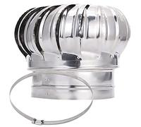 acero inoxidable Chimenea Hood tubo de conducto cubierta tapa Rotatable Aire Ventilación Spinner Anti Downdraft para Chimeneas y ventilación Orificios Chimenea Attachments lluvia y viento Resistente