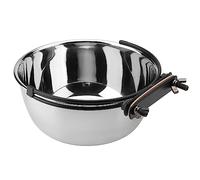 Acero Inoxidable Colgante Cuenco para Mascotas para Perros Gatos Cachorros Comida y Agua Tazones Alimentador Plato con Gancho para Jaula de Jaula(L)