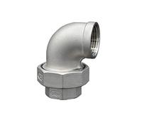 Acero Inoxidable de Codo de 90 Grados, 1/4 '' - 2''BSP Tornillo de Rosca Hembra Union304 Acero Inoxidable DN8 - Conector de Junta de Ajuste de Tubo de Agua DN50 (tamaño: 1/2 ")