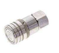 Acero inoxidable DN 12 Boca hidráulica de cara plana G 3/4 pulgadas rosca hembra ISO 16028 CEJN D 24.5mm