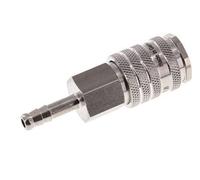 Acero inoxidable DN 7,8 Racor de acoplamiento de aire 6 mm Pilar de manguera Doble cierre