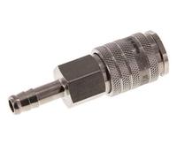 Acero inoxidable DN 7,8 Racor de acoplamiento de aire 8 mm Pilar de manguera Doble cierre