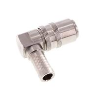 Acero inoxidable DN 9 Acoplamiento del molde de la manguera de 13 mm Pilar de doble cierre de 90 grados