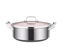 Acero inoxidable Dos sabores Pot caliente Hot Hot Hot Pot para ollas de cocina de inducción para cocinar sopa Dumpling Noodles Pot (color: A, tamaño: un tamaño)