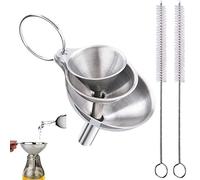 acero inoxidable - Embudos grandes y pequeños grado alimenticio para uso en la cocina | Esencial cocina para aceites Especias líquidas Ingredientes secos Transferencia en polvo Gusengo