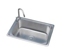 Acero inoxidable fregadero de cocina 30"x18" Undermount Single Bowl with Accessories - Durable Rectangular Wash Basin for Indoor Laundry Garage And Restaurant Use
