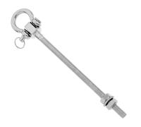 Acero Inoxidable Gancho Giratorio de Techo para Porche y Columpio | Montaje Fijo para Balcón, Anilla Desmontable y Placa de Acero, Acabado Liso sin Rebabas
