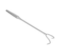 Acero Inoxidable Gancho para Voltear Carne de Barbacoa | Uso Multifuncional para Carne y Comida, Portátil y Compacto, Color Plata